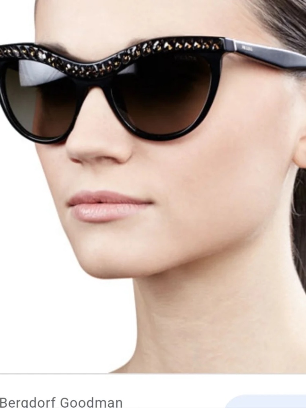 Prada SPR 04P Crystal Embellished Cat-Eye Glasses  💎